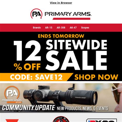 Ends 09-01. . Primary arms coupons